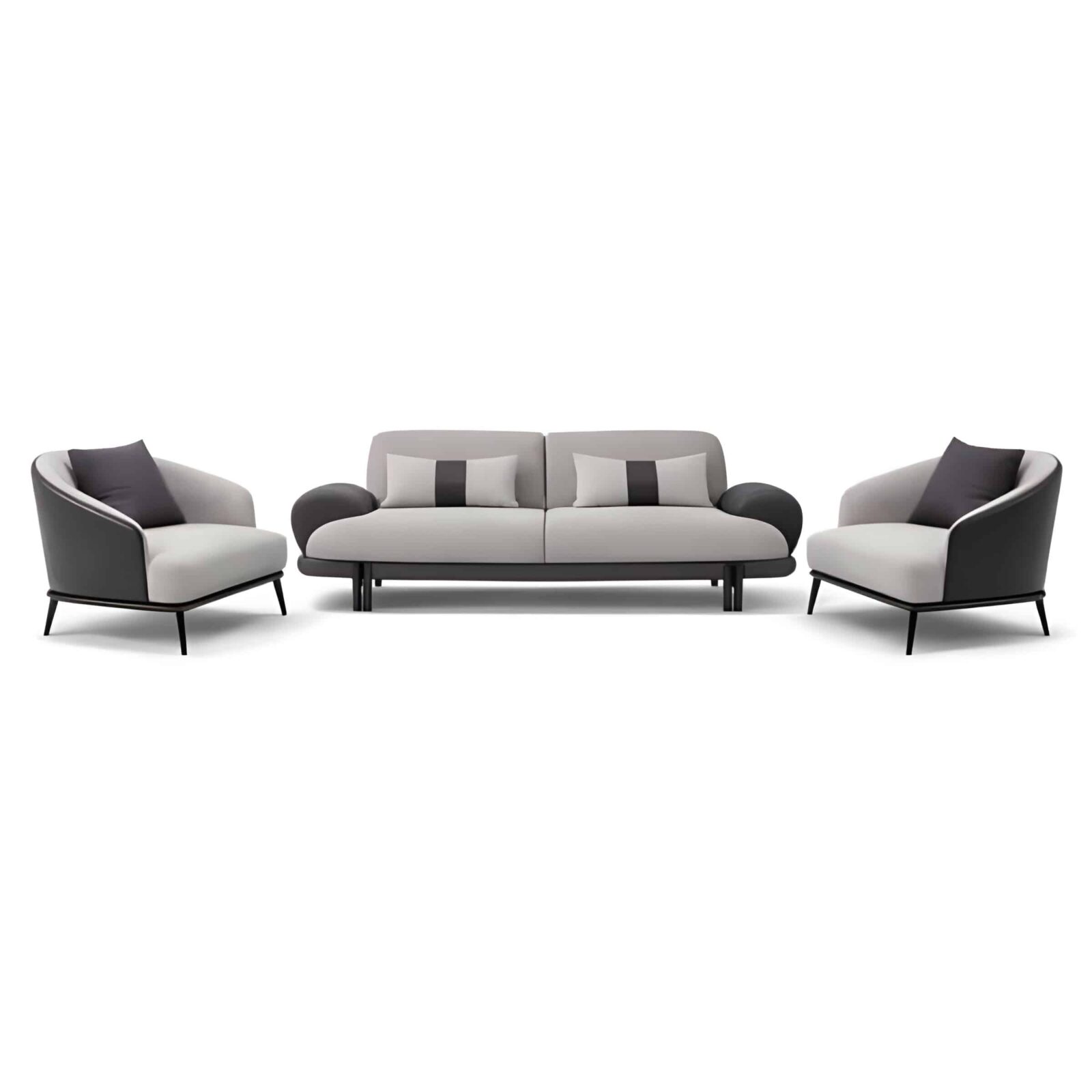 Menlo Living Room Set decor view for clean contemporary interiors