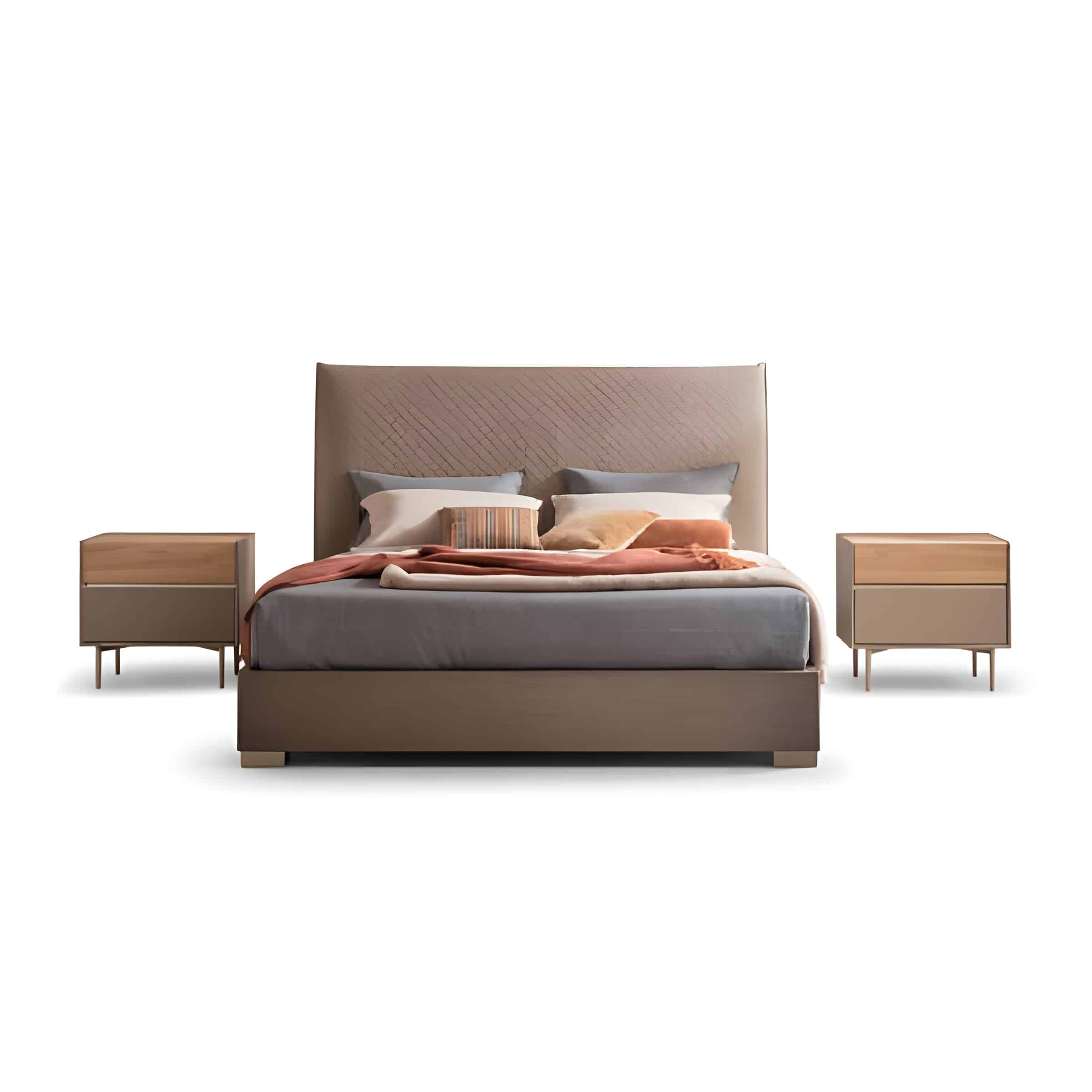 Vira Bed and Nightstand Set