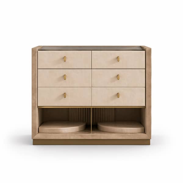 Bedroom Bed and Nightstand Set presented in a premium bedroom with polished home perspective