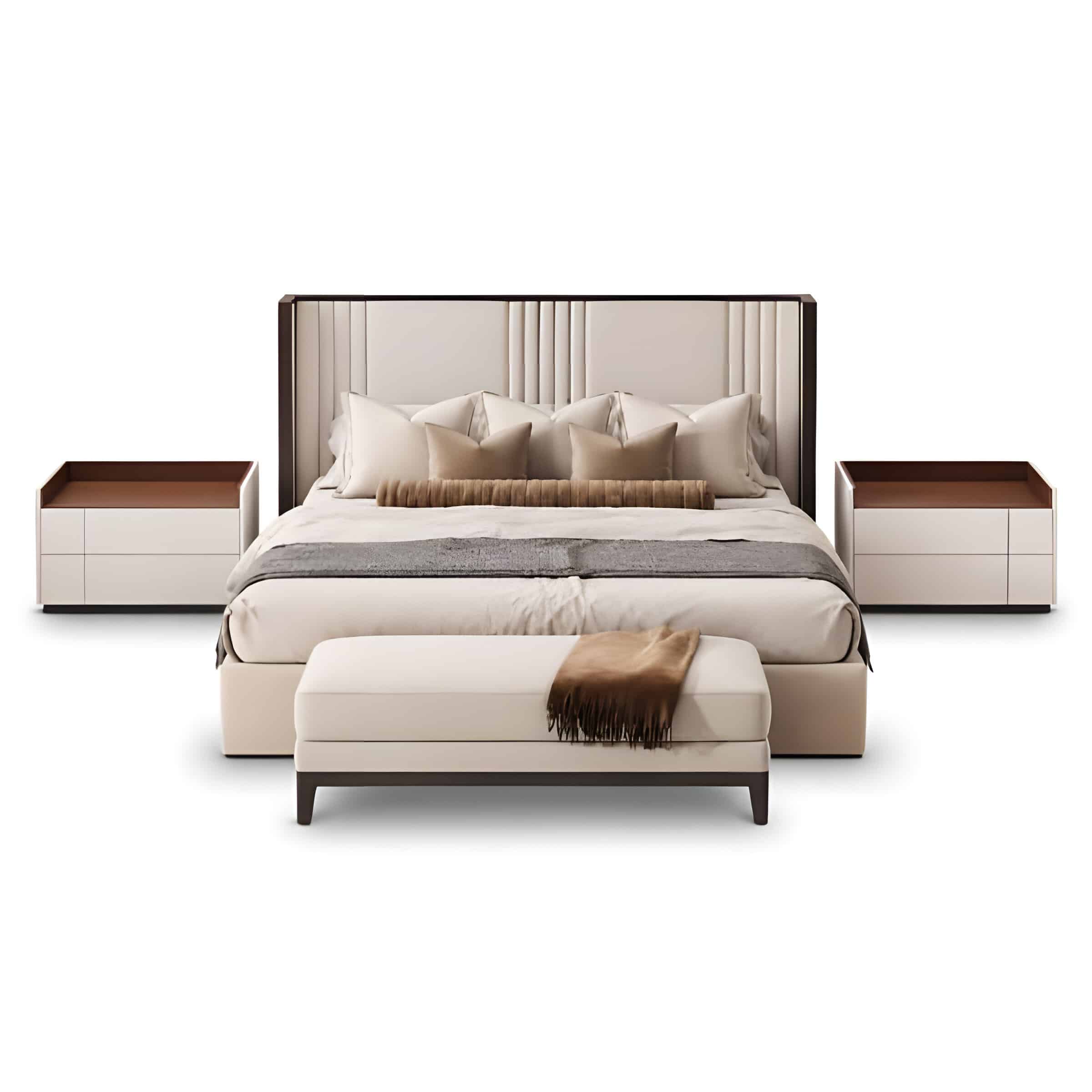 Pina Bed and Nightstand Set