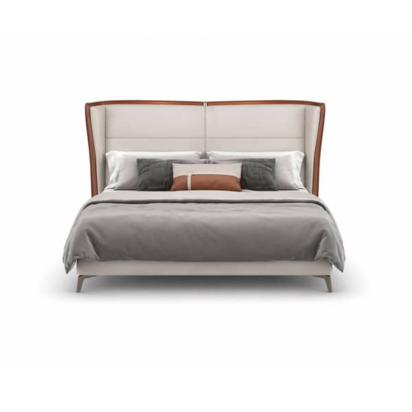 Bedroom Bed and Nightstand Set presented in a stylish bedroom with classic wide perspective with a clear product perspective