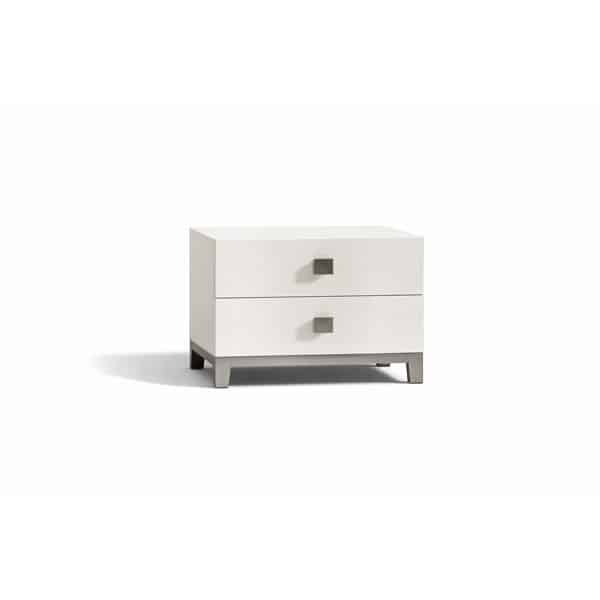 Bedroom Bed and Nightstand Set presented in a modern bedroom with premium wide perspective