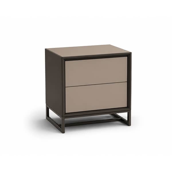 Bedroom Bed and Nightstand Set presented in a modern bedroom with graceful decor perspective with a clear product perspective