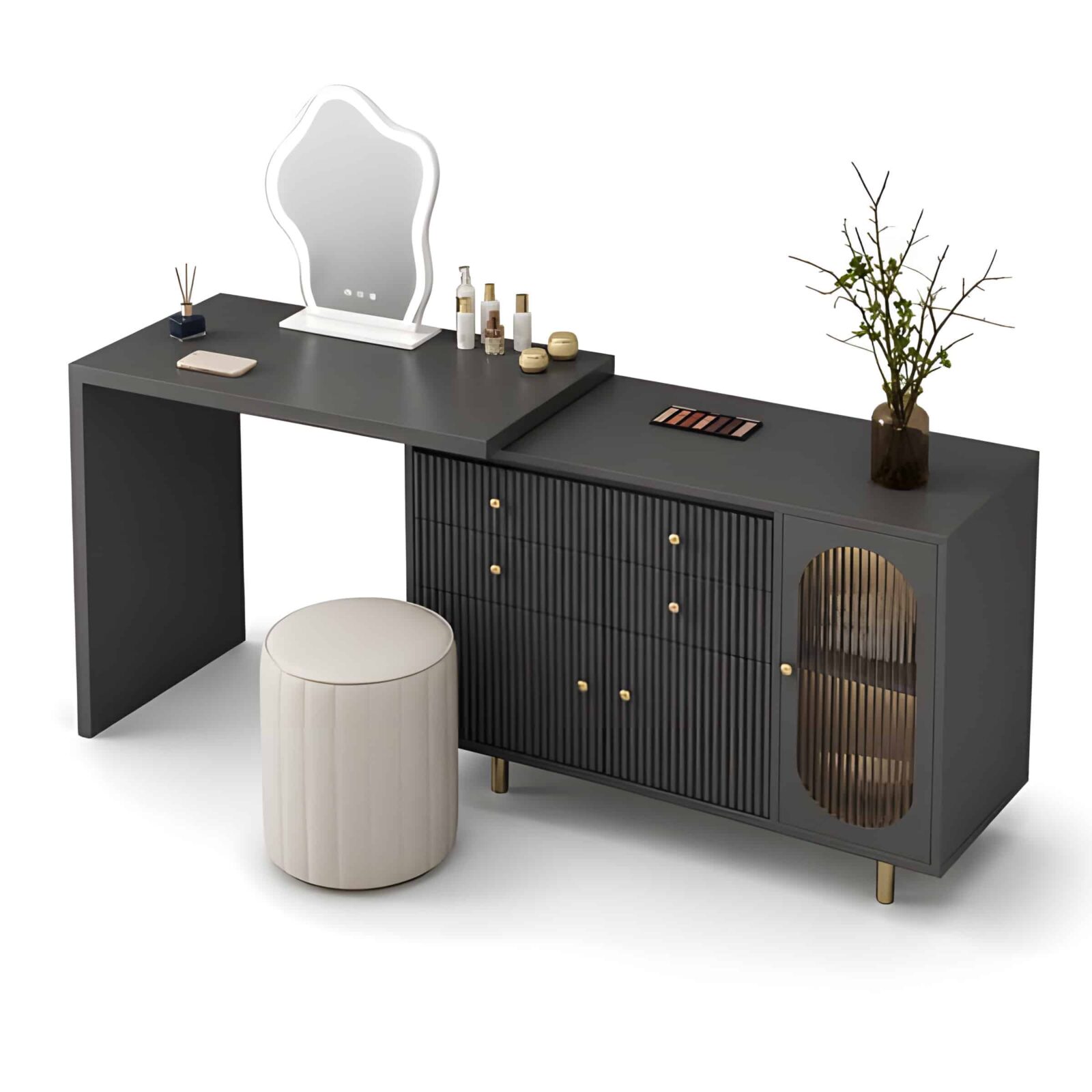 Tiva Dresser Set angled view for bedroom furniture at El Malek