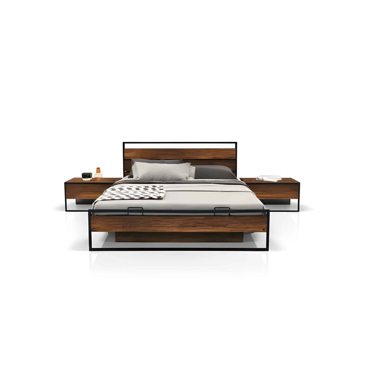 Gavia Bed and Nightstand Set