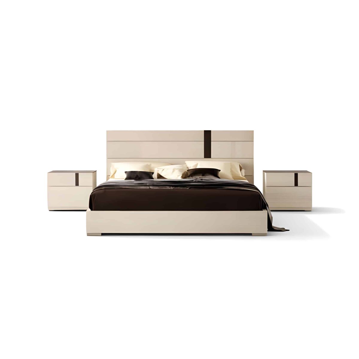 Oavo Bed and Nightstand Set