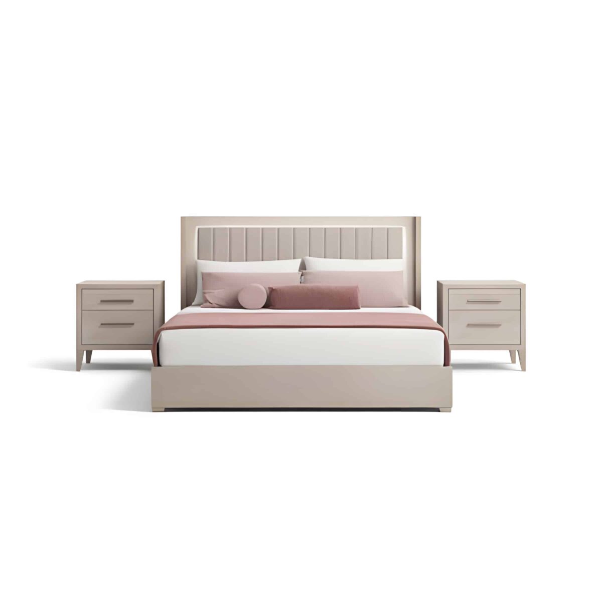 Fivra Bed and Nightstand Set