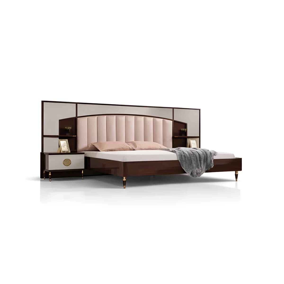 Brix Bed and Nightstand Set