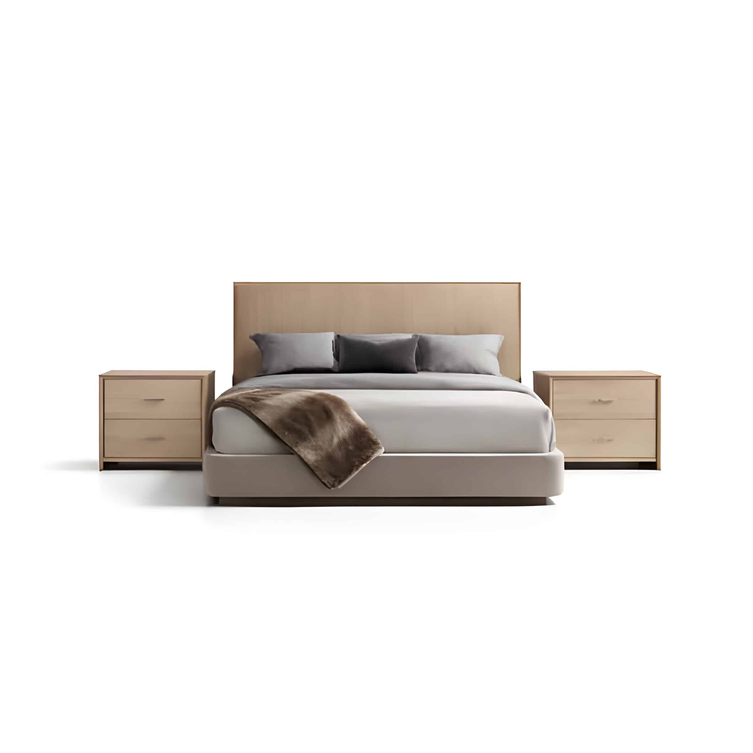 Leko Bed and Nightstand Set