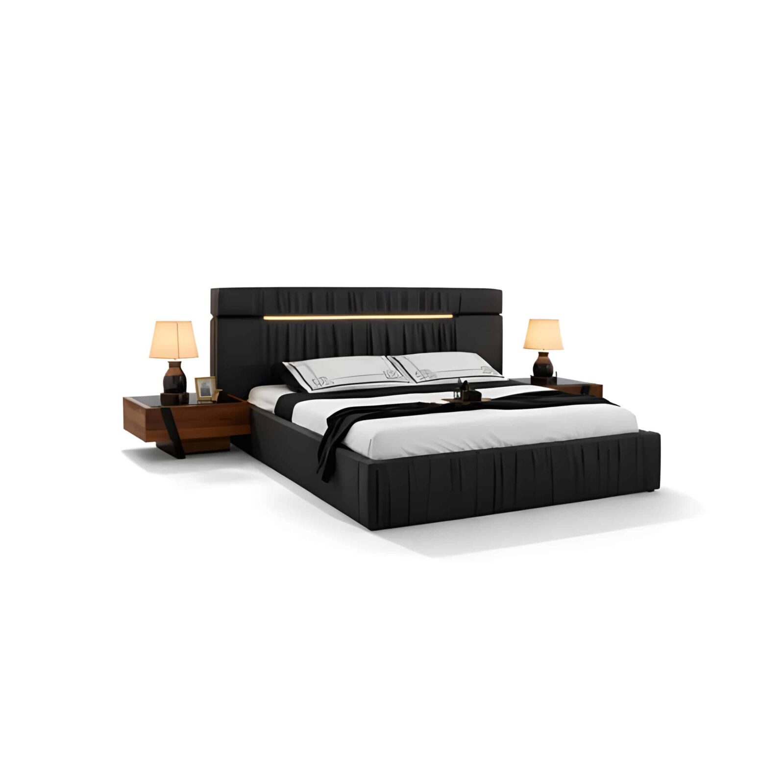Javia Bed and Nightstand Set