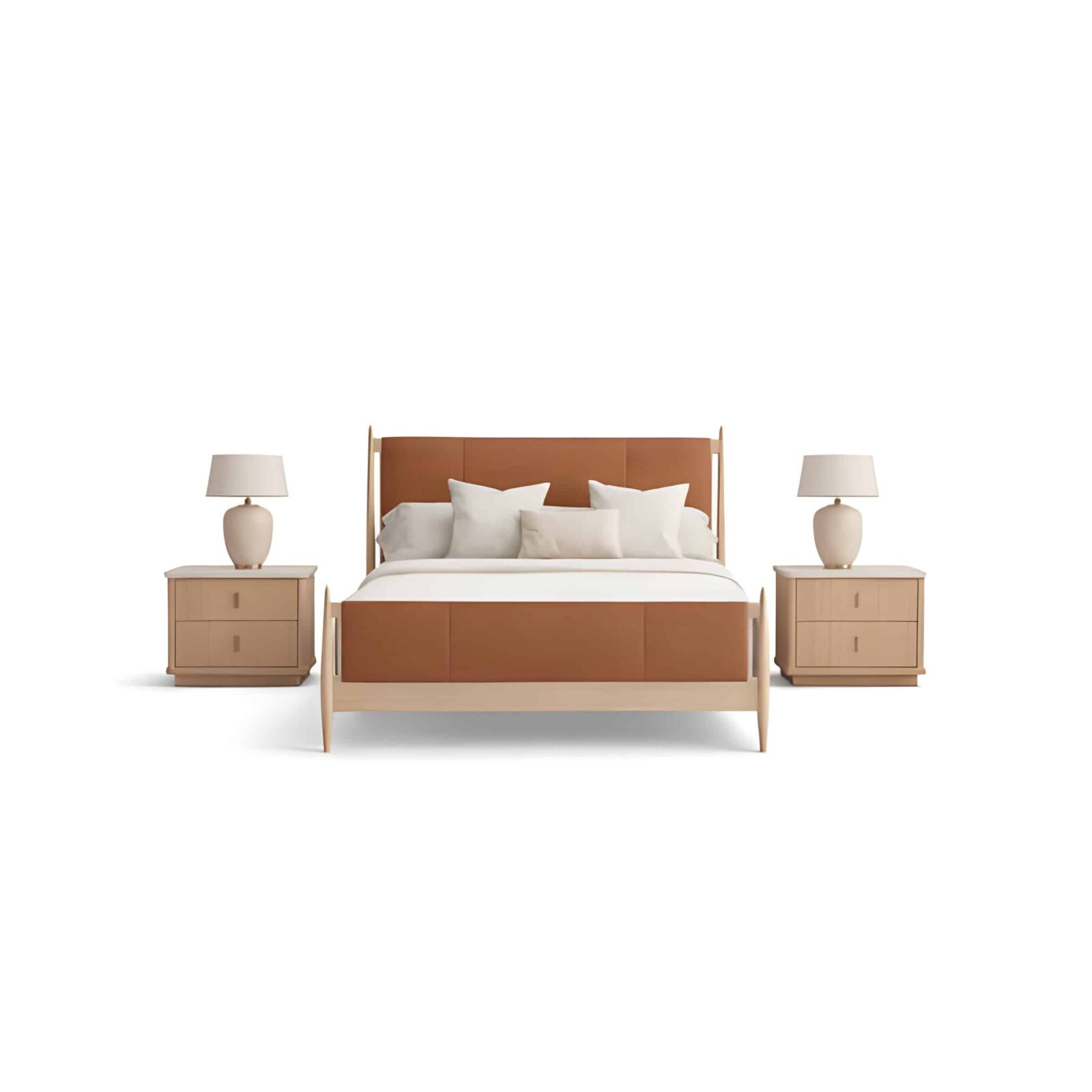 Jelvo Bed and Nightstand Set