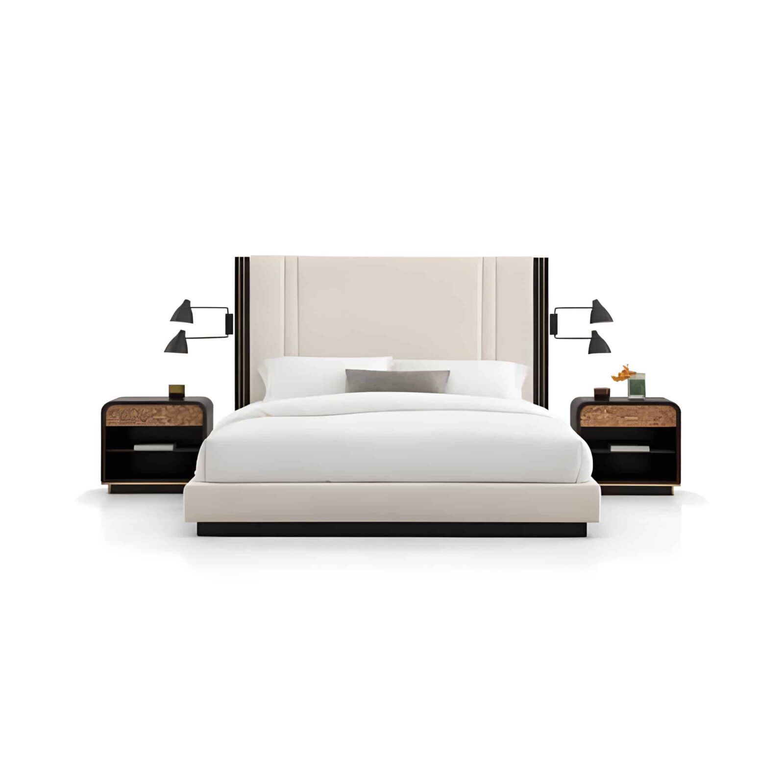Waro Bed and Nightstand Set