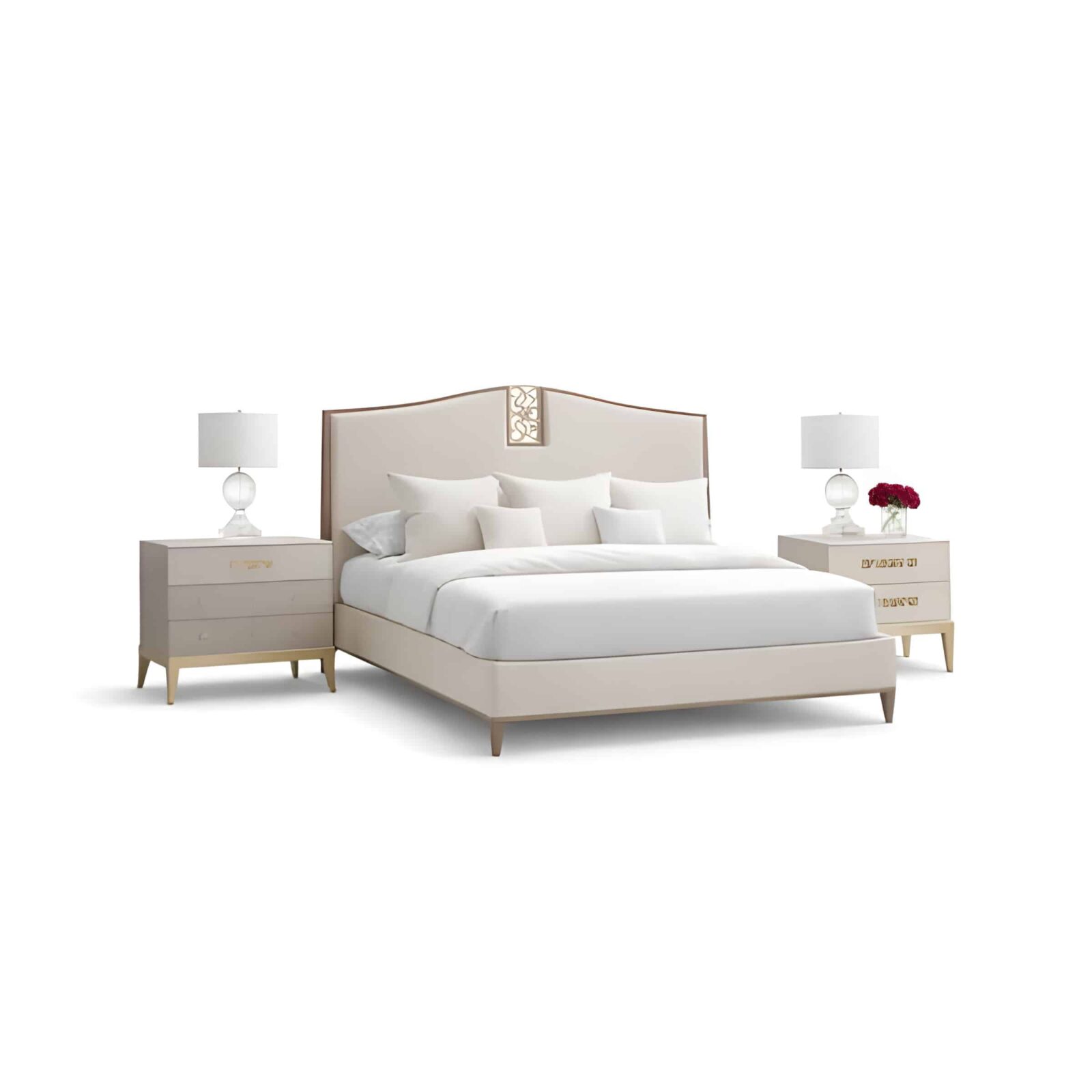 Wiro Bed and Nightstand Set