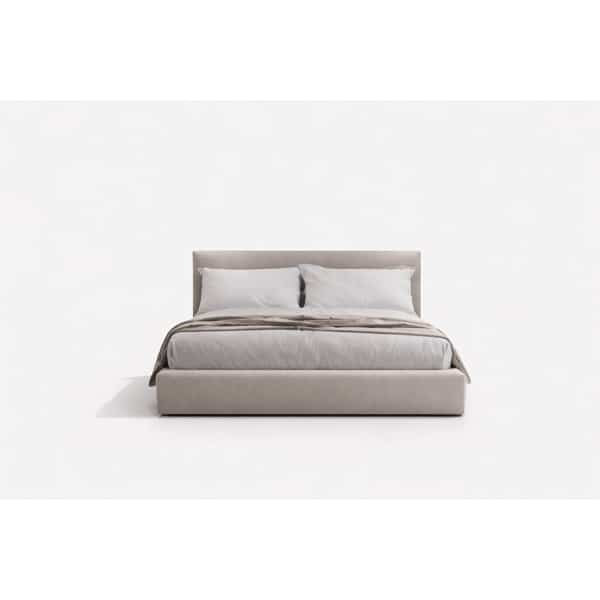 Tina Bed and Nightstand Set presented in a clean bedroom with wide room view