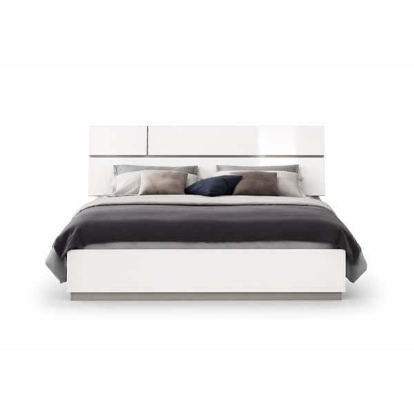 Bedroom Bed and Nightstand Set presented in a comfortable bedroom with cozy interior perspective