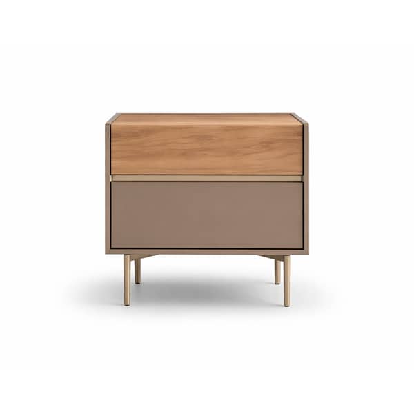 Bedroom Bed and Nightstand Set presented in a classic bedroom with airy furniture perspective