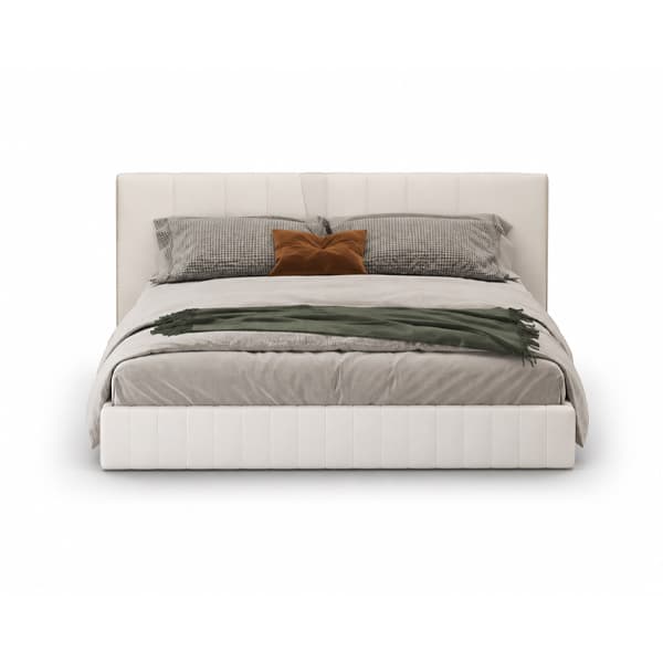 Bedroom Bed and Nightstand Set presented in a clean bedroom with calm side perspective with a clear product perspective