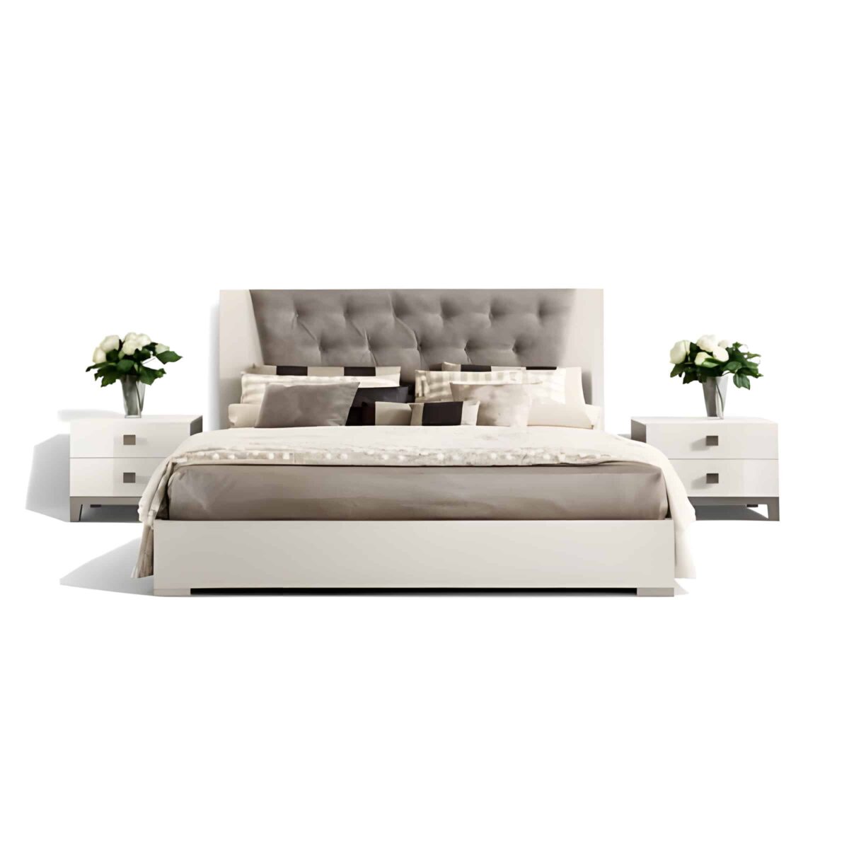Zavi Bed and Nightstand Set