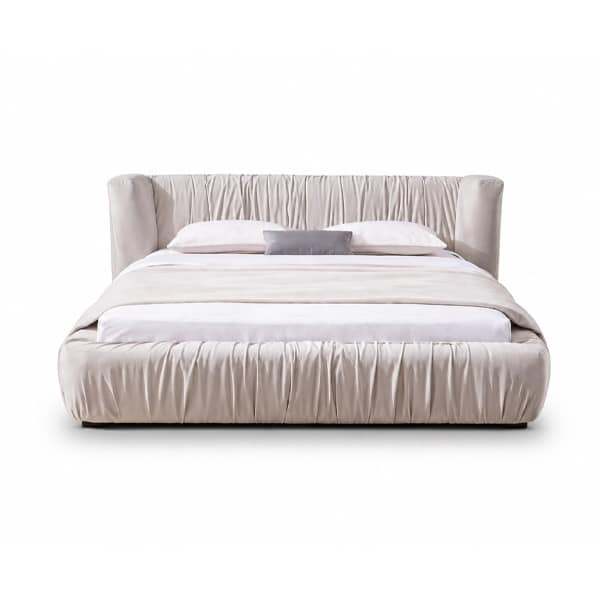 Bedroom Bed and Nightstand Set presented in a classic bedroom with airy corner perspective with a clear product perspective