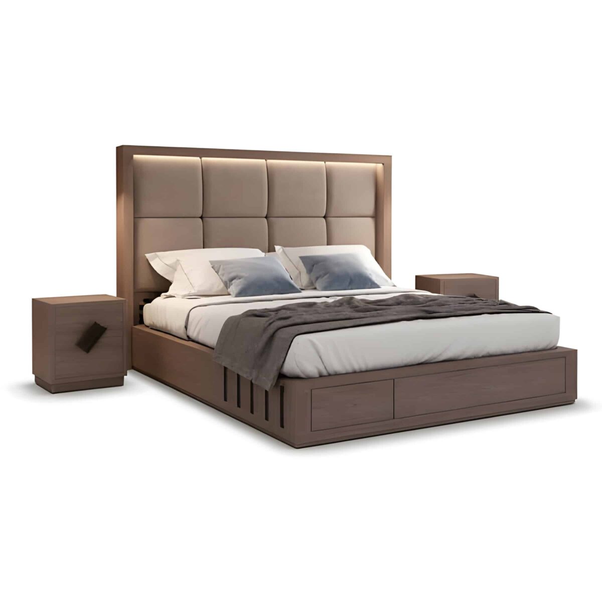 Laze Bed and Nightstand Set