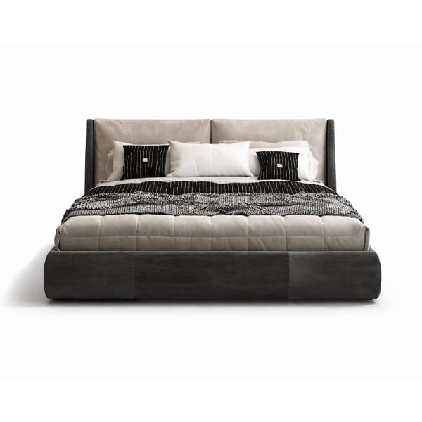 Bedroom Bed and Nightstand Set presented in a clean bedroom with calm detail perspective
