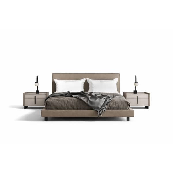 Bedroom Bed and Nightstand Set presented in a refined bedroom with fresh showroom perspective