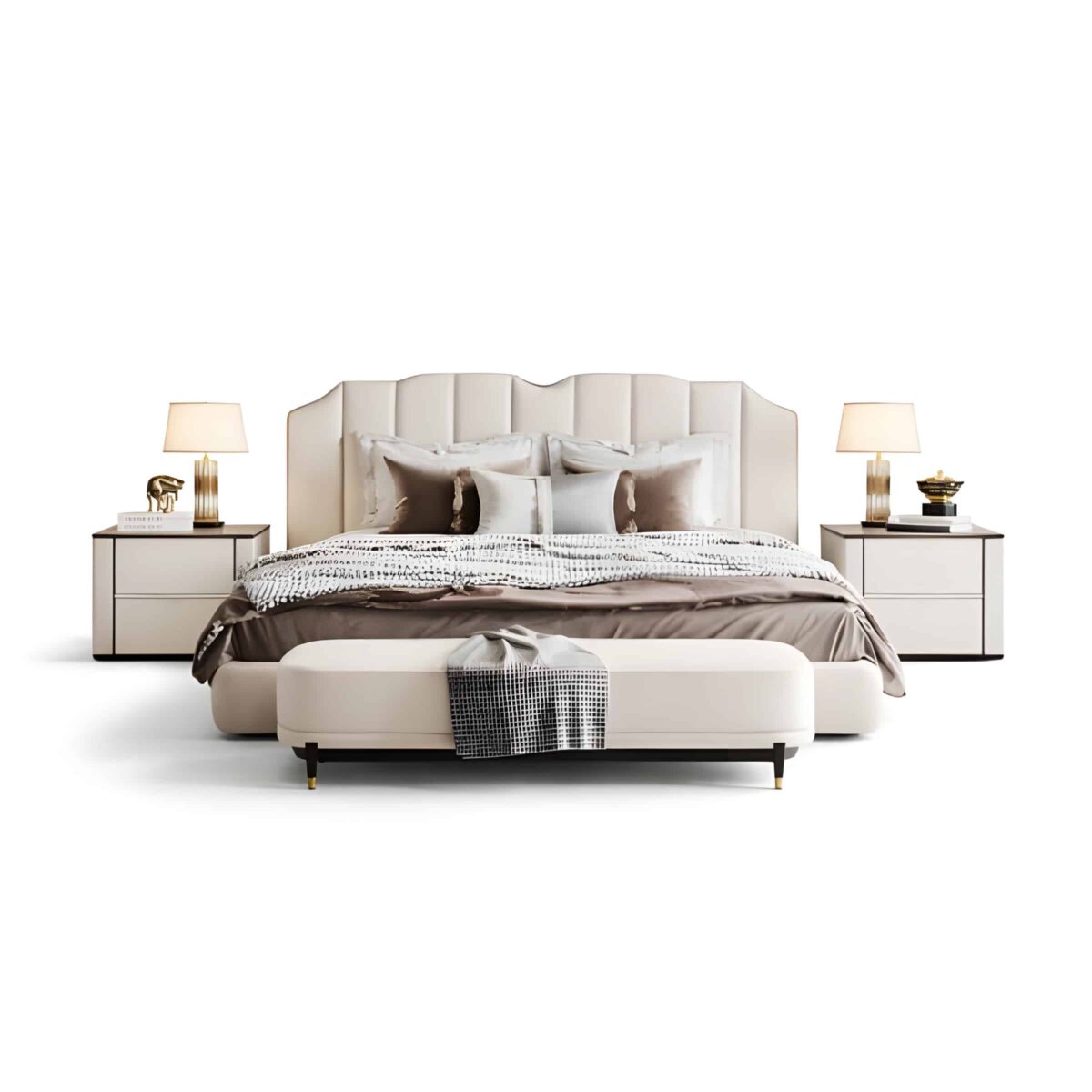 Talo Bed and Nightstand Set