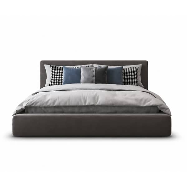 Bedroom Bed and Nightstand Set presented in a clean bedroom with sleek wide perspective with a clear product perspective