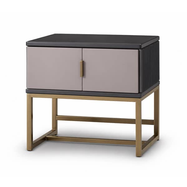 Bedroom Bed and Nightstand Set presented in a elegant bedroom with modern wide perspective with a clear product perspective