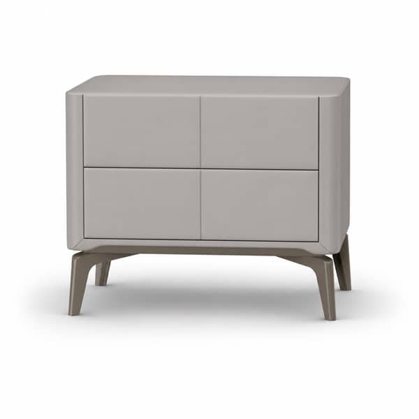 Bedroom Bed and Nightstand Set presented in a refined bedroom with clean wide perspective with a clear product perspective