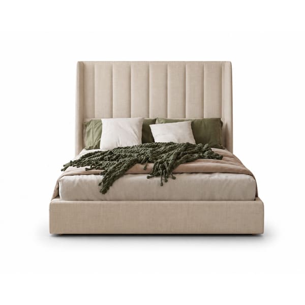 Bedroom Bed and Nightstand Set presented in a refined bedroom with fresh lifestyle perspective with a clear product perspective