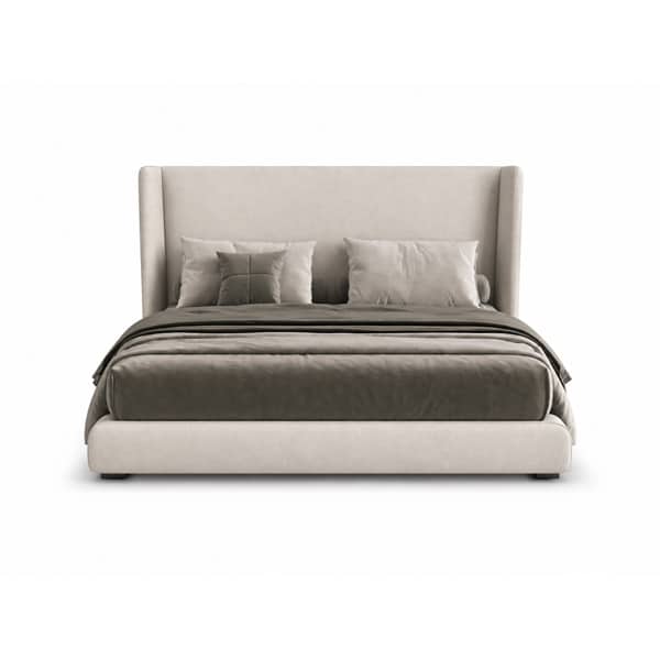 Bedroom Bed and Nightstand Set presented in a comfortable bedroom with refined front perspective with a clear product perspective