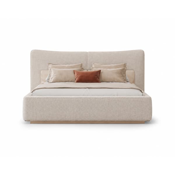 Bedroom Bed and Nightstand Set presented in a refined bedroom with clean side perspective with a clear product perspective