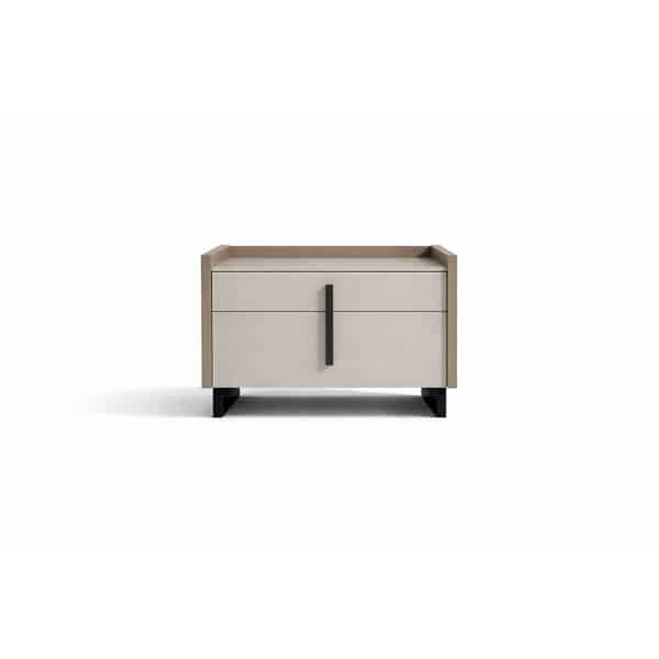 Bedroom Bed and Nightstand Set presented in a cozy bedroom with smart showroom perspective