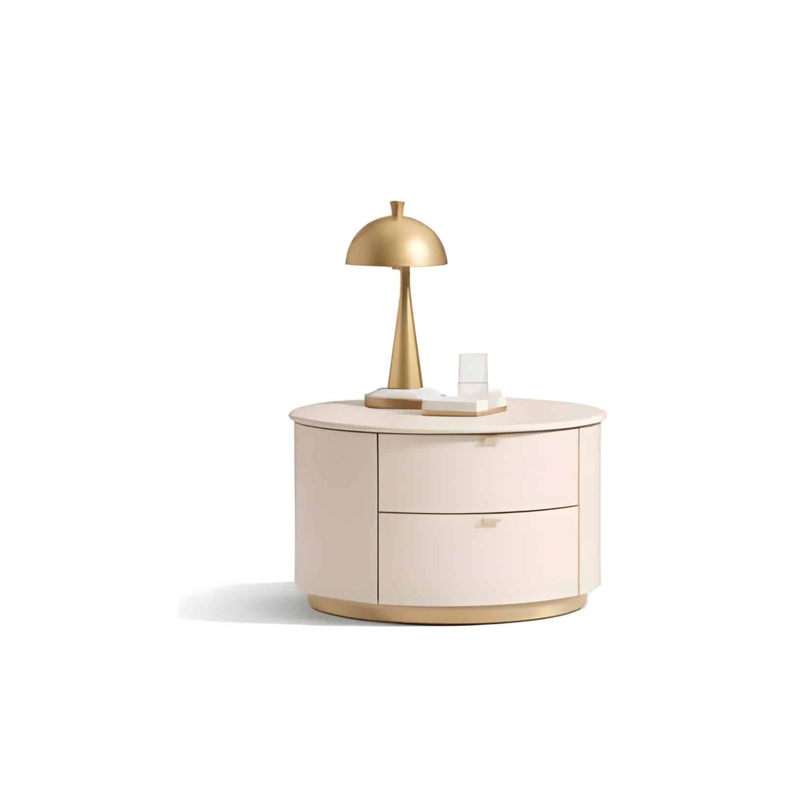 Bedroom Bed and Nightstand Set presented in a refined bedroom with fresh detail perspective with a clear product perspective