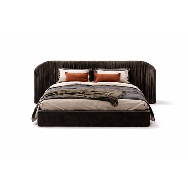 Bedroom Bed and Nightstand Set presented in a stylish bedroom with balanced lifestyle perspective