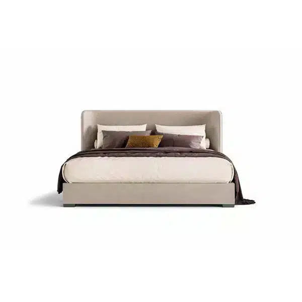 Sami Bed and Nightstand Set presented in a contemporary bedroom with side perspective