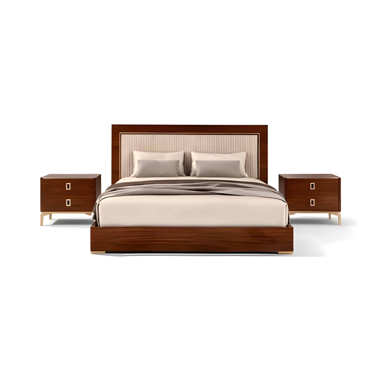 Zavo Bed and Nightstand Set