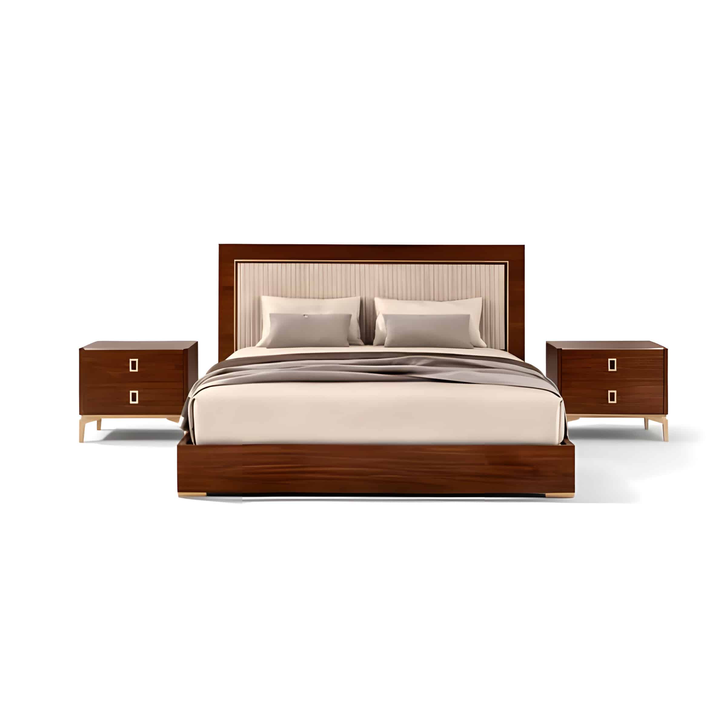 Zavo Bed and Nightstand Set