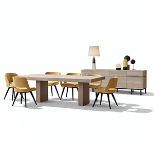 Ovion Dining Room Set main view for elegant dining spaces