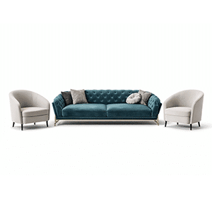 Diori Living Sofa profile view for complete home seating setup