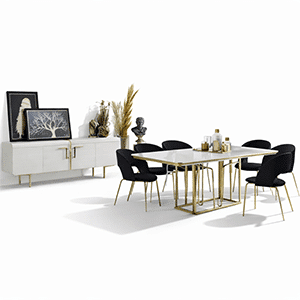 Jorin Dining Room Set main view for elegant dining spaces