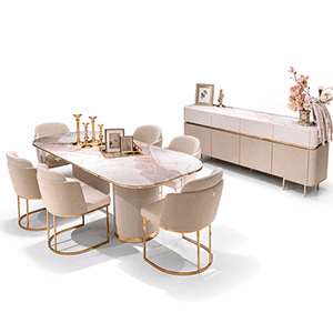 Elvia Dining Room Set main view for elegant dining spaces