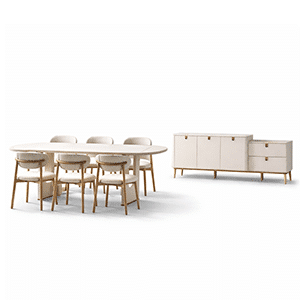 Liora Dining Room Set main view for elegant dining spaces