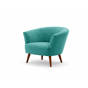 Lira Living Chair front view for polished furniture displays