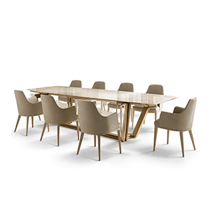Plush Dining Table and Chairs