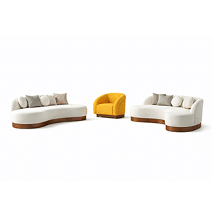 Haze Living Room Set angled view for elegant home seating