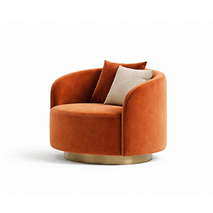 Dexo Living Chair front view for premium interior styling