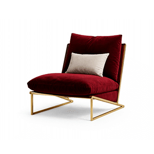 Belo Living Chair side profile for polished furniture displays