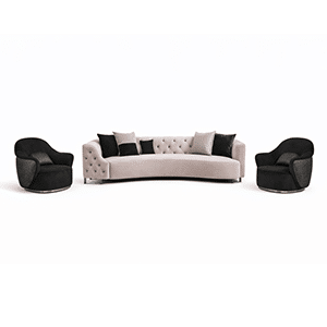 City Living Room Set display view for polished furniture presentation seating
